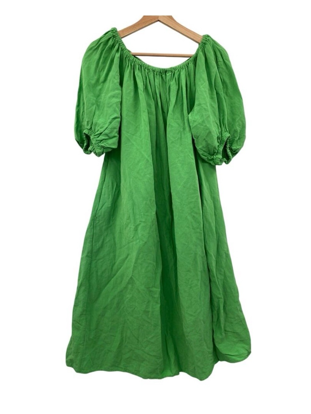 COS Off-Shoulder Green Midi Dress - Picture 3 of 4
